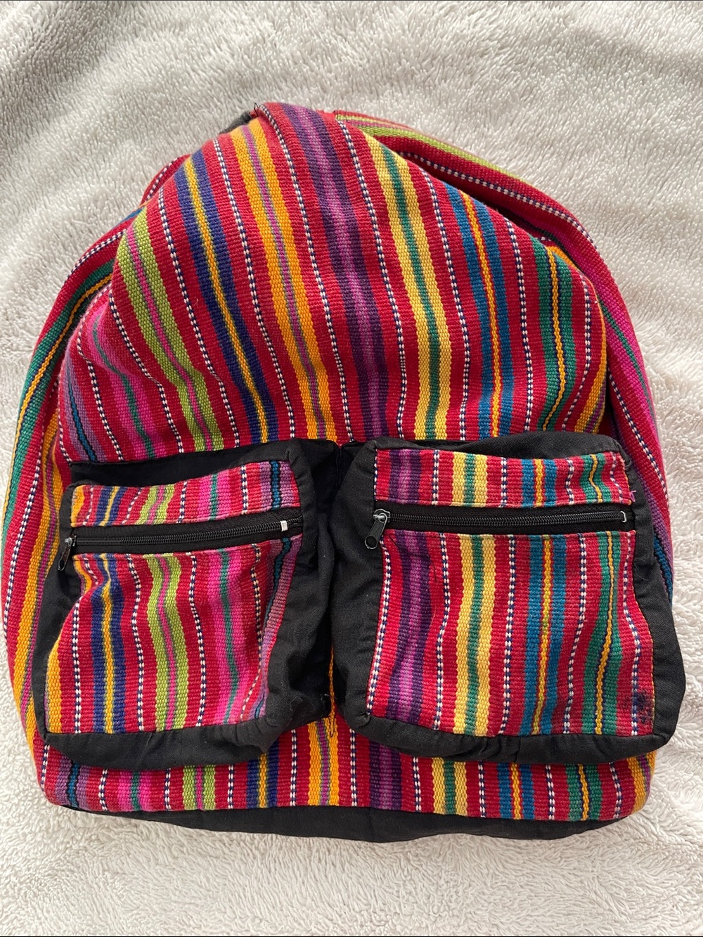 Boho backpack Women’s multi colored